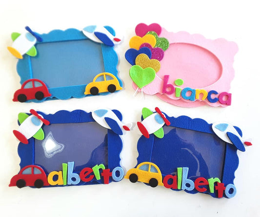 SET 4 Portafoto Personalizzati con Nome