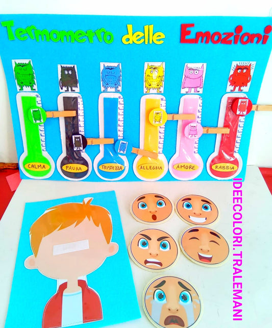 Mega Quiet Book montessoriano TERMOMETRO DELLE EMOZIONI