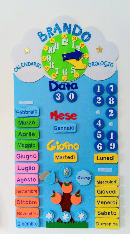 Calendario montessoriano per bambino